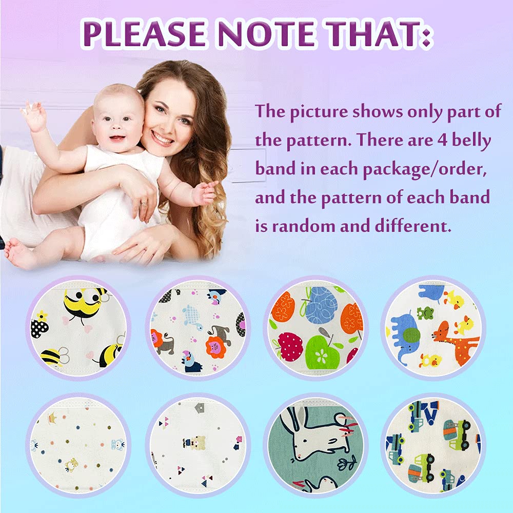 Mybow Umbilical Cord Cover for Newborn Baby Belly Button Band Tummy Wrap Infant Abdominal Binder Umbilical Hernia Belt Baby Colic Wrap Belly Protector Cloth Wrap - Image 6
